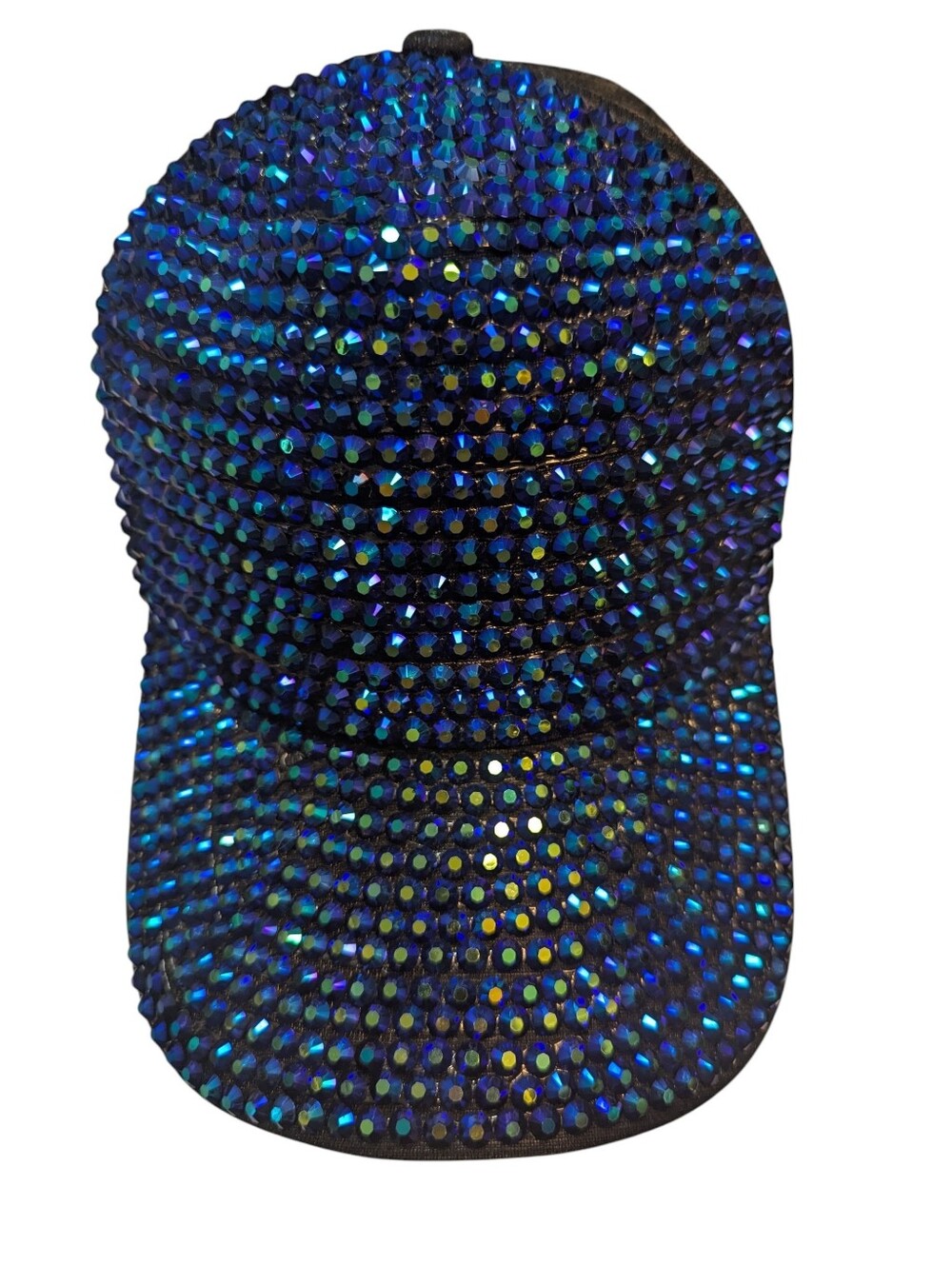 OLIVIA & KATE Blue/Purple Iridescent Crystal Baseball Cap